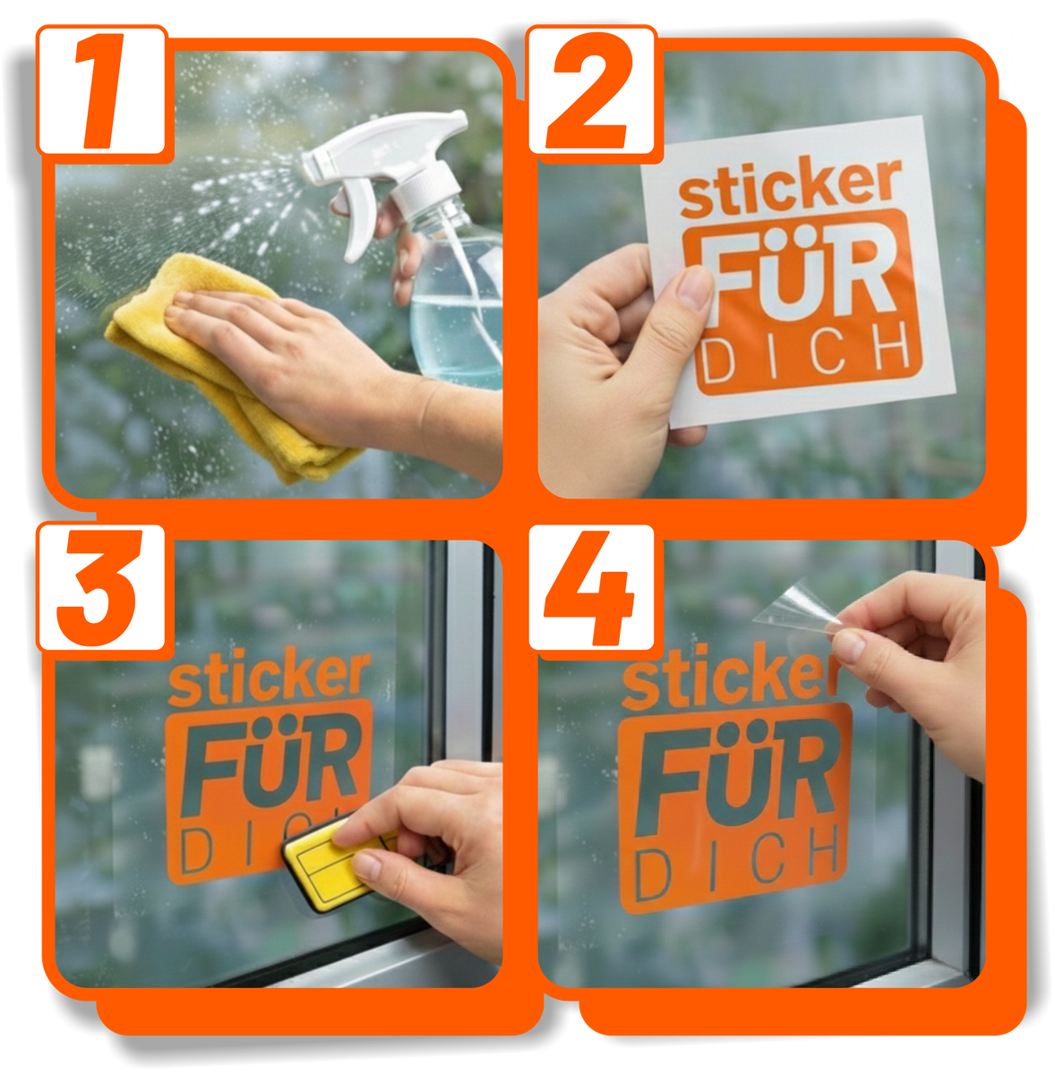 Anleitung: Sticker aufkleben und entfernen